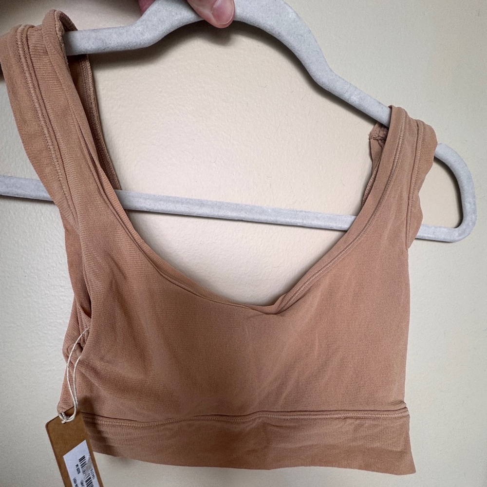 NWT SKIMS Medium Summer Mesh Scoop Neck Bra Ocher Tan - Picture 6 of 6